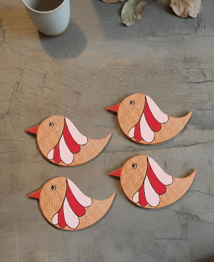 Bird Coasters - Set of 4